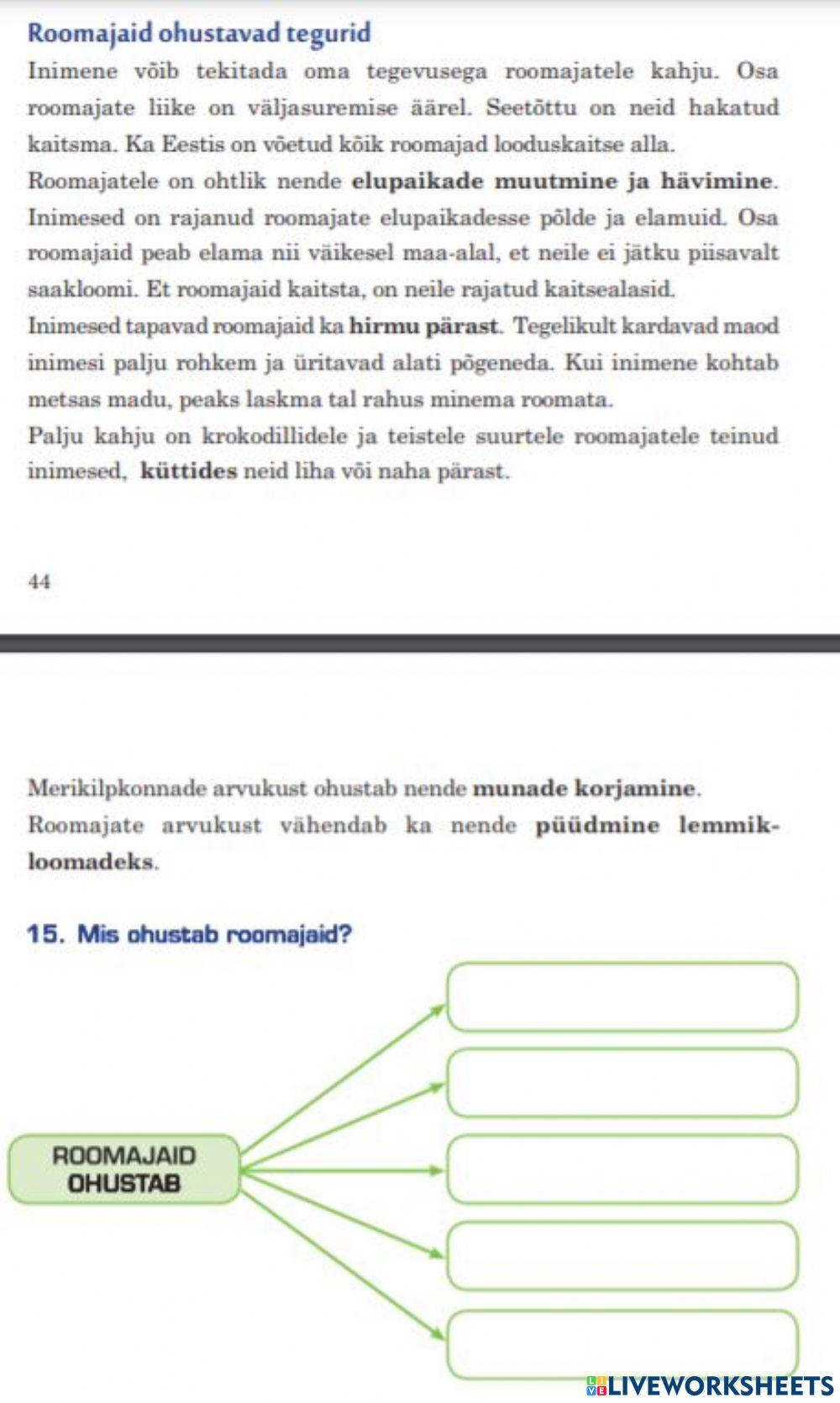 Roomajaid ohustavad tegurid