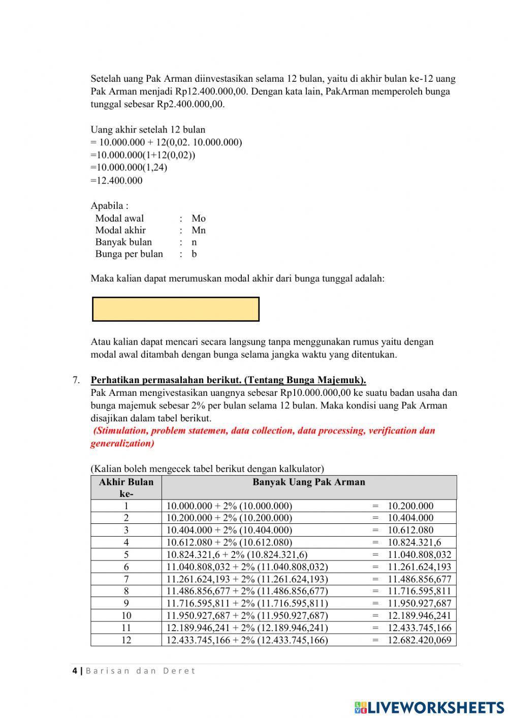 LKPD 04 Barisan dan Deret
