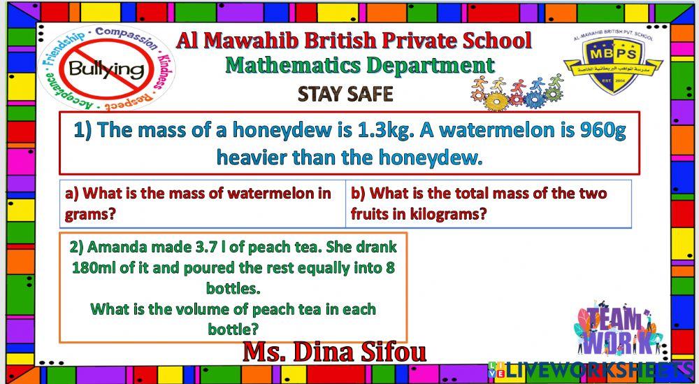 Converting between units of mass and volume worksheet live worksheets