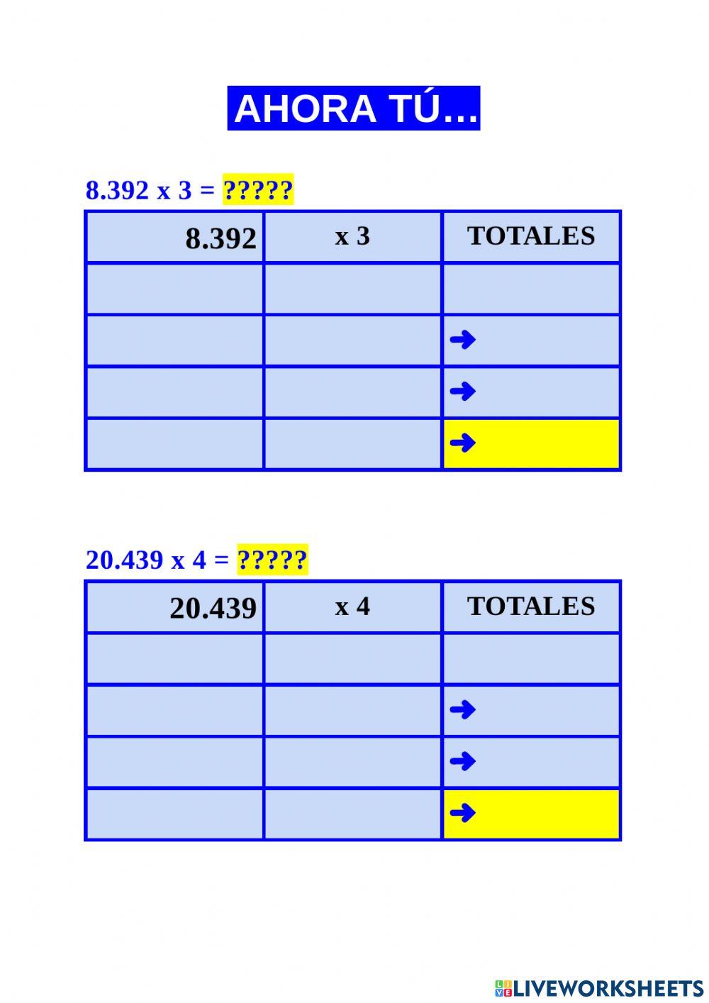 Multiplicación abn