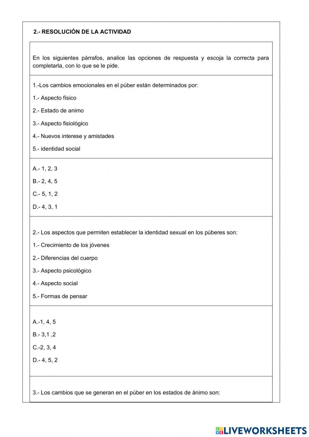 Examen Quimestral  de Ciencias Naturales