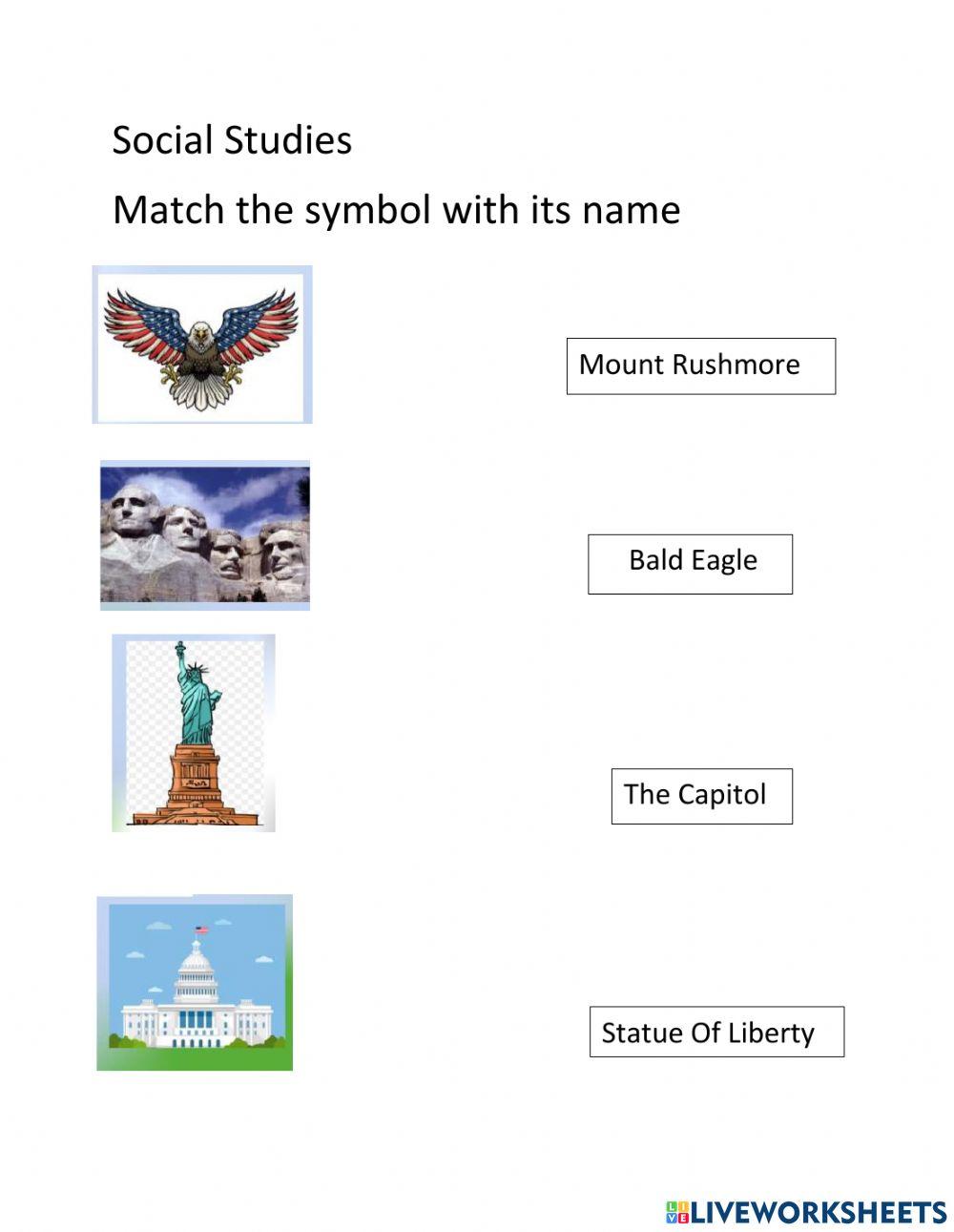 U.S Symbols worksheet Live Worksheets
