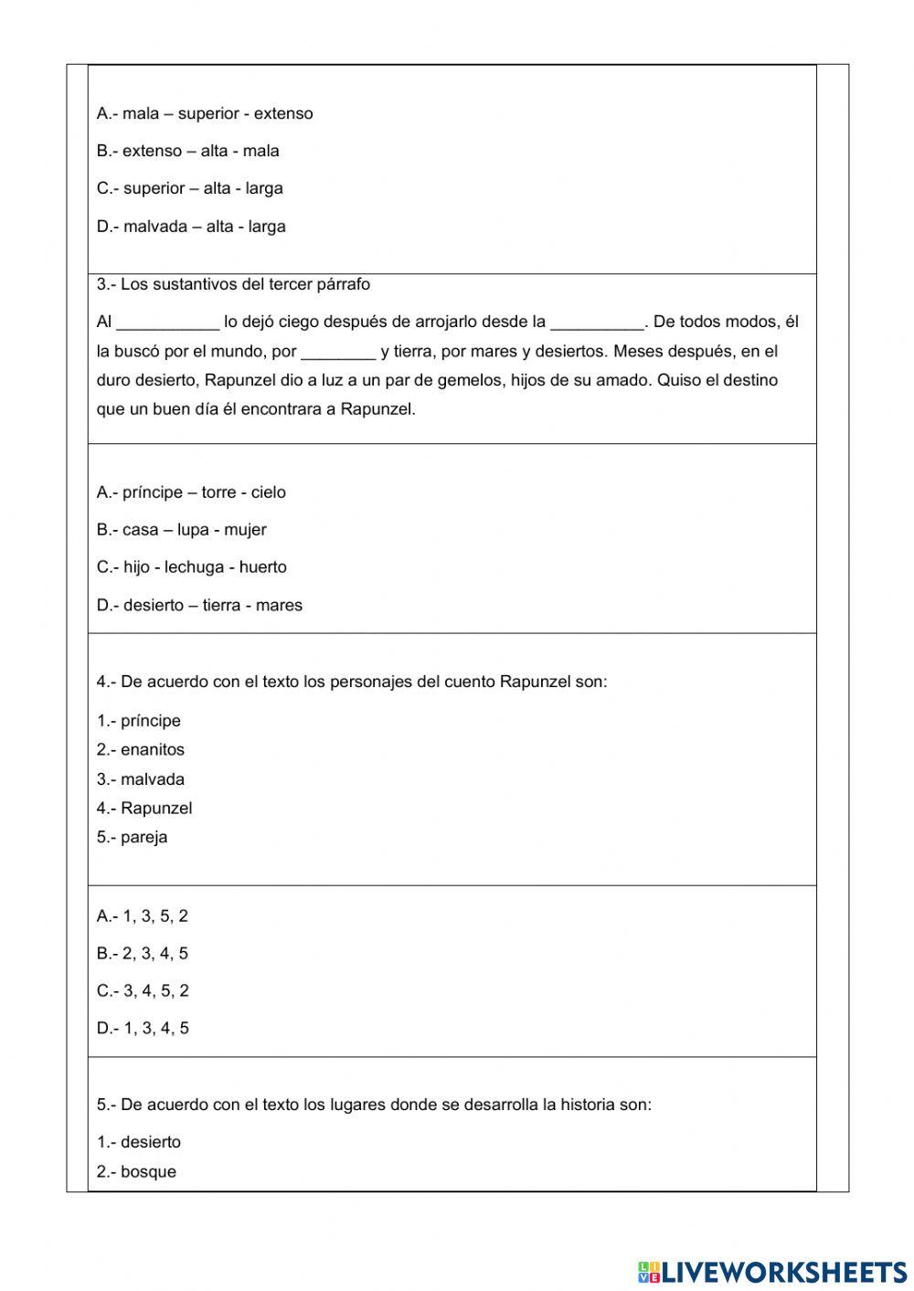 Examen Quimestral de Lengua y Literatura