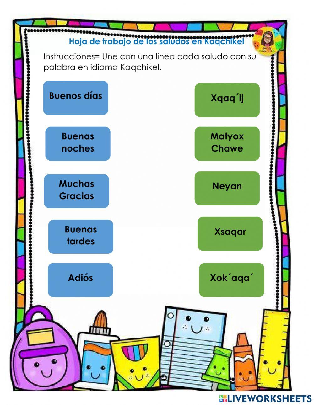 Saludos en Idioma Kaqchikel