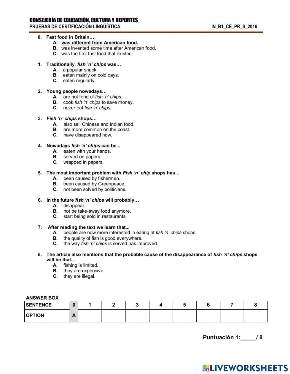 Reading Comprehension