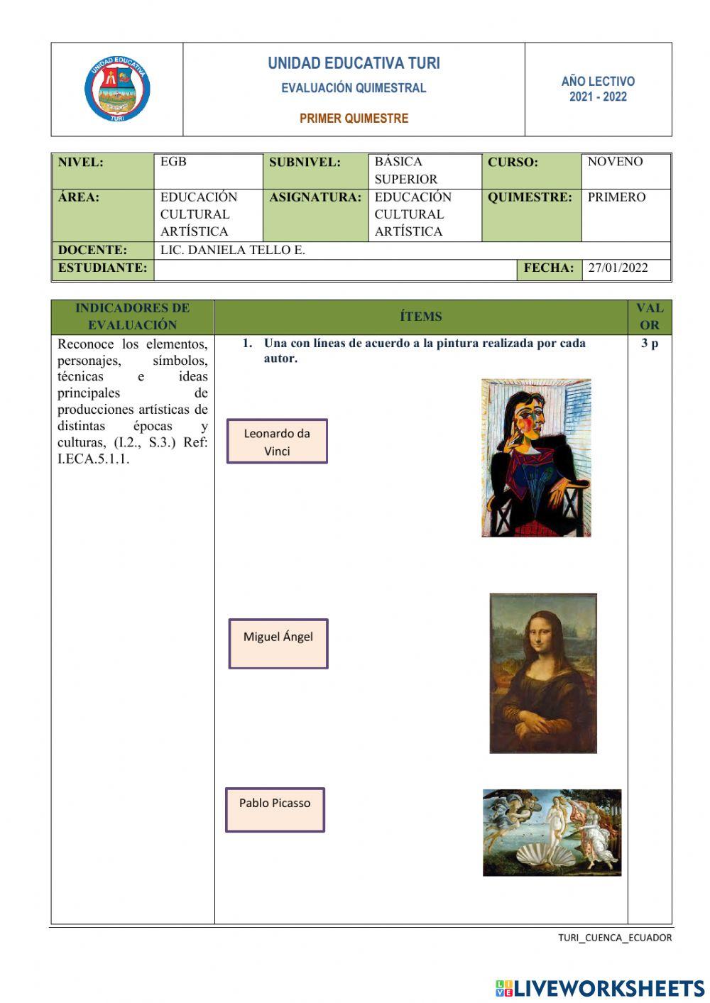 Examen de ECA-Noveno