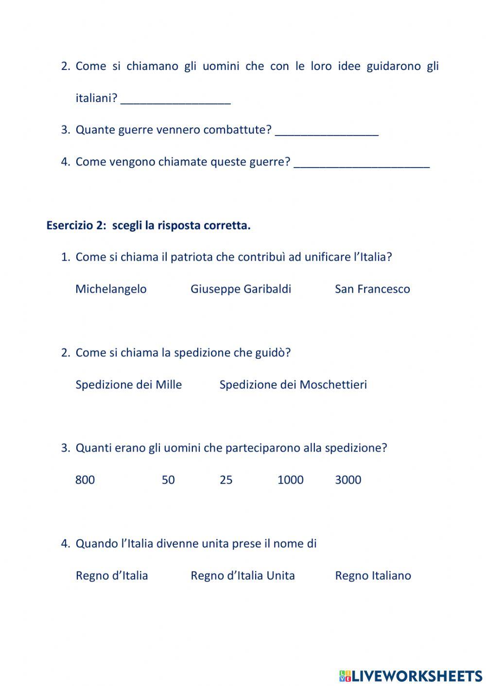 Breve Storia dell'Unità d'Italia