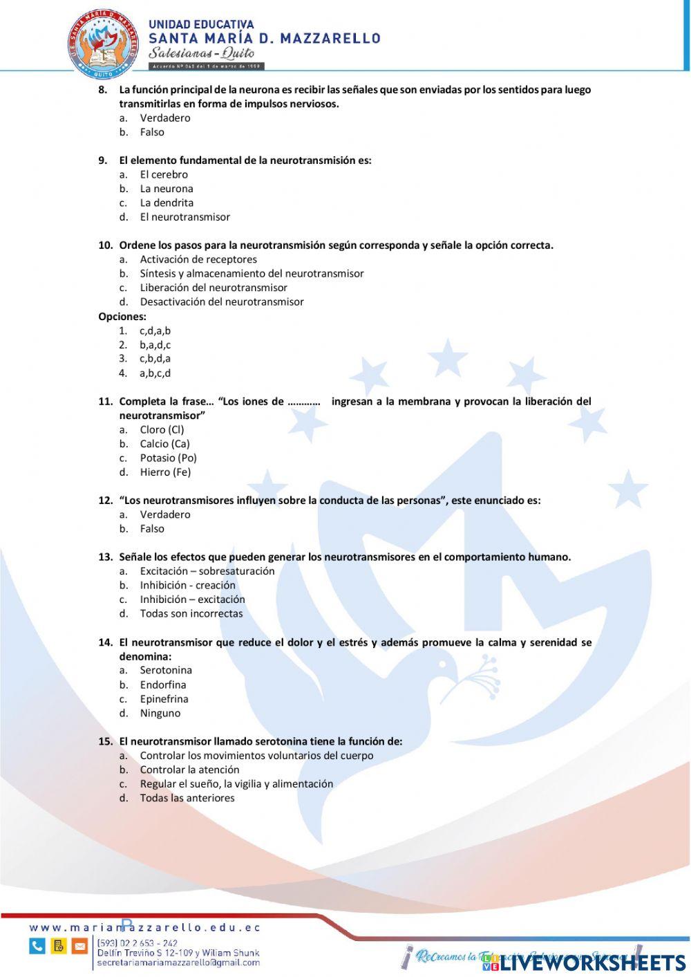Evaluación psicología IIP