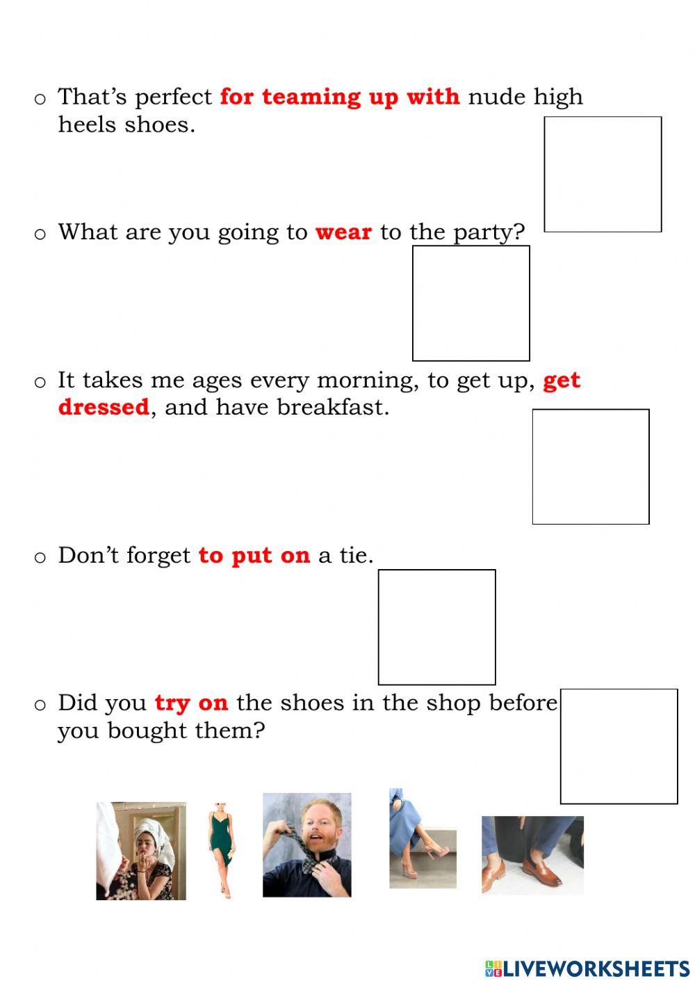 Expressions with clothes