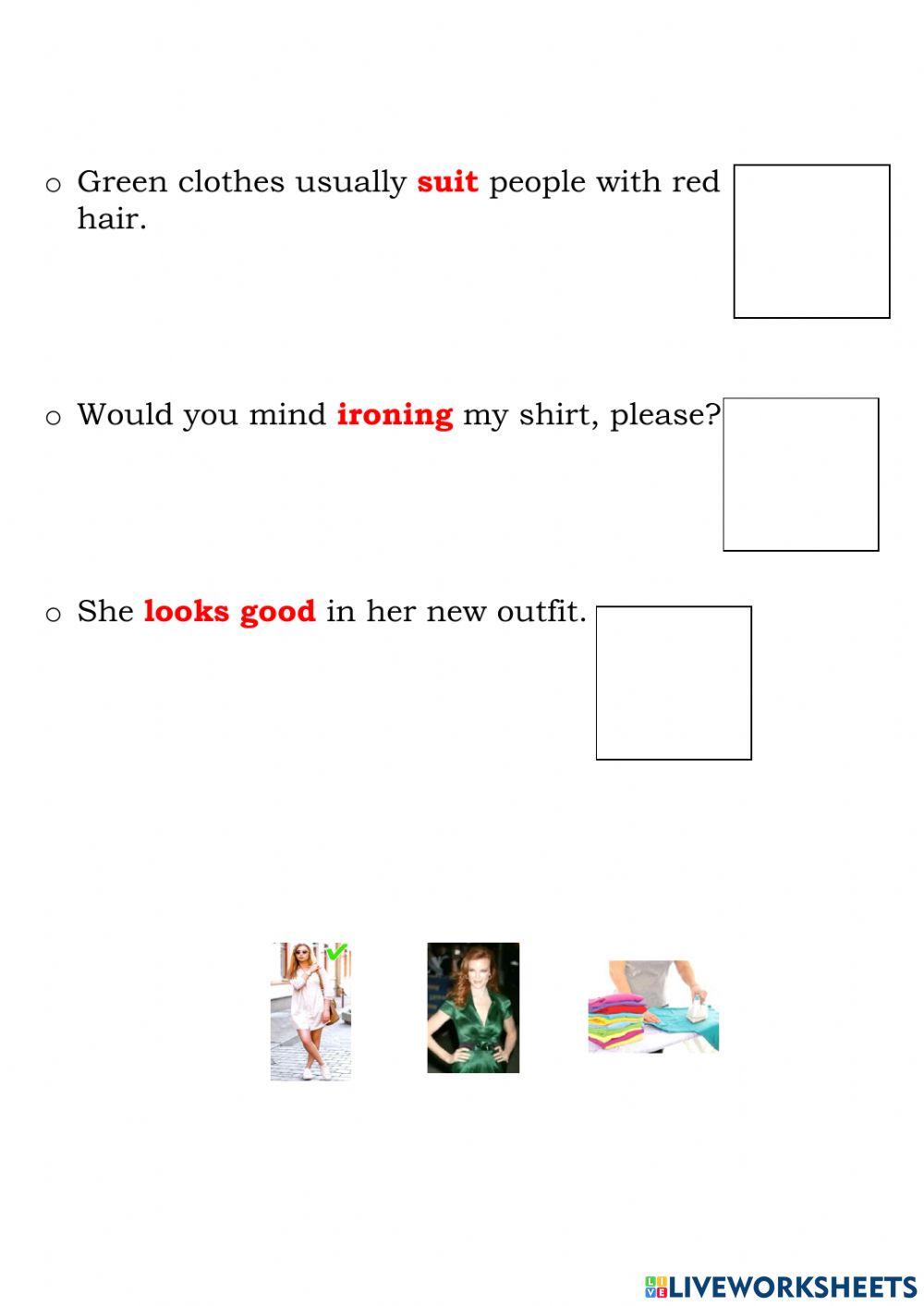 Expressions with clothes