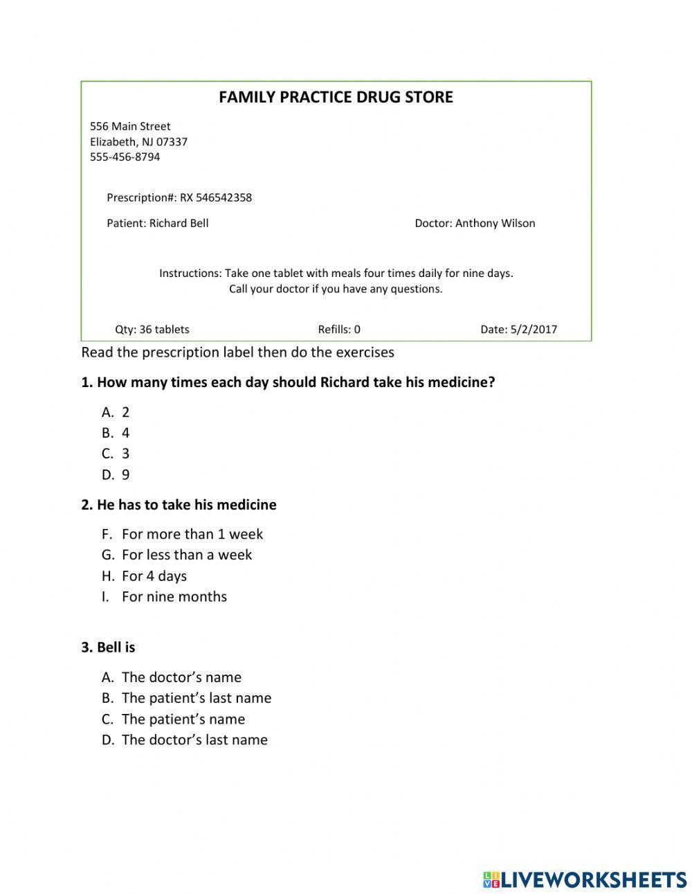 TABE Class E Practice