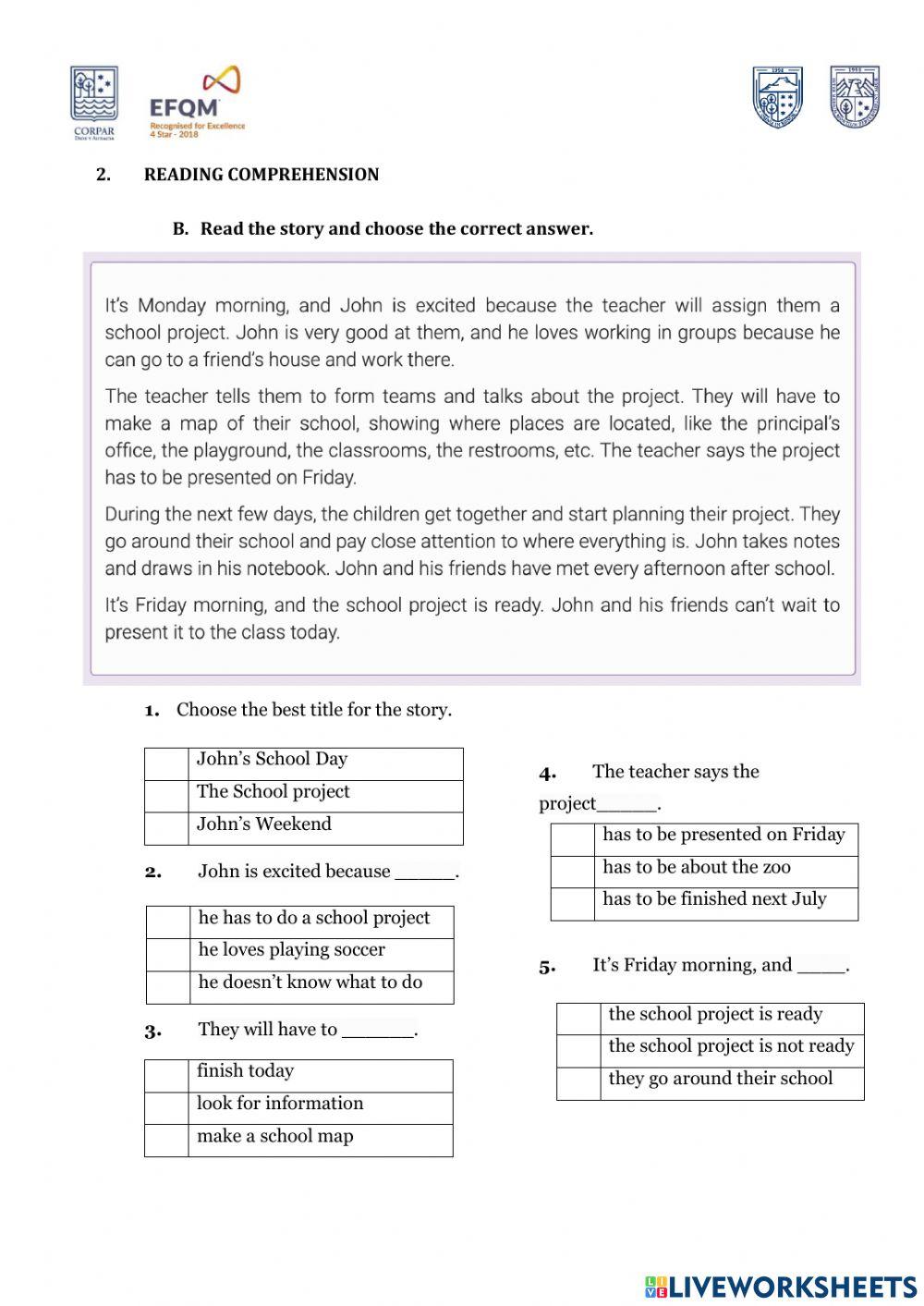 First Term Exam 5th EGB