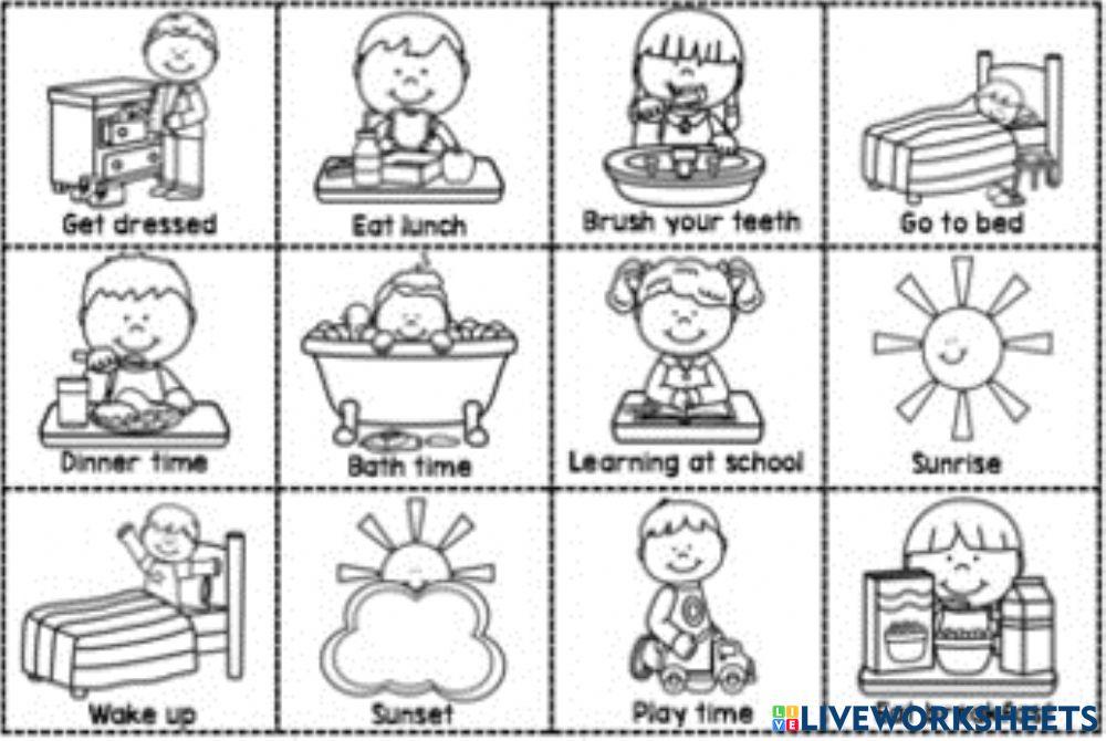 Daily Routine Coloring Pages [2025]