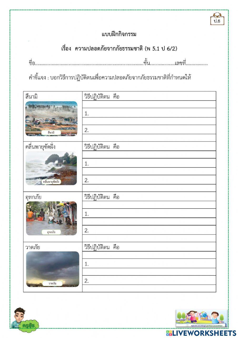 ความปลอดภัยจากภัยธรรมชาติ