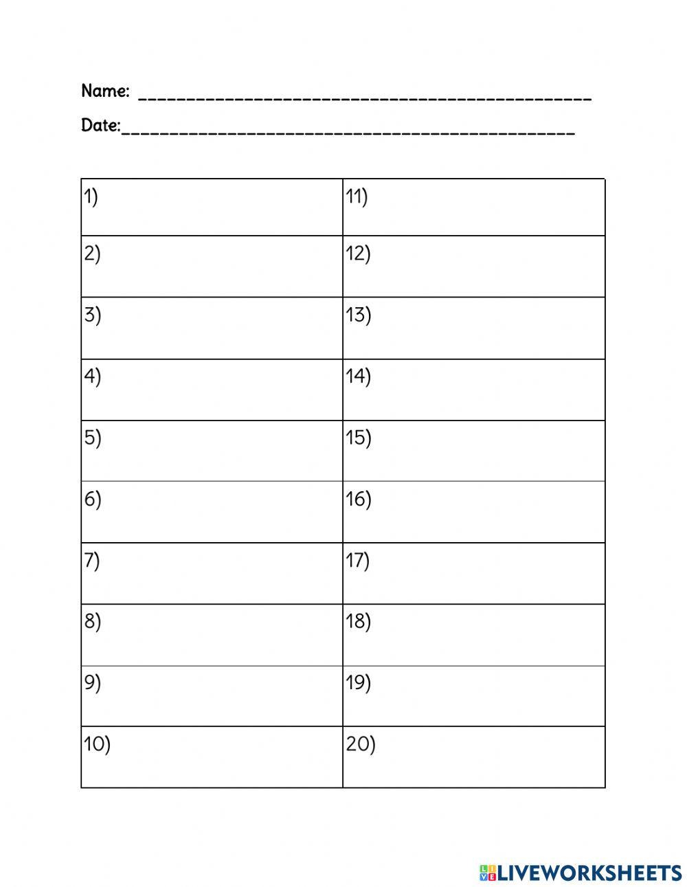 Spelling Assessment Term 2 Week 4