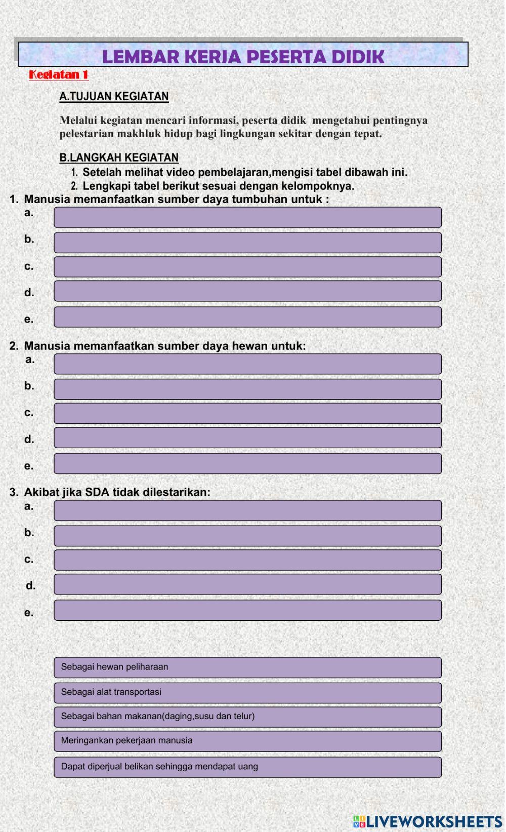Tema 6 subtema 3 pembelajaran 1 dan 2