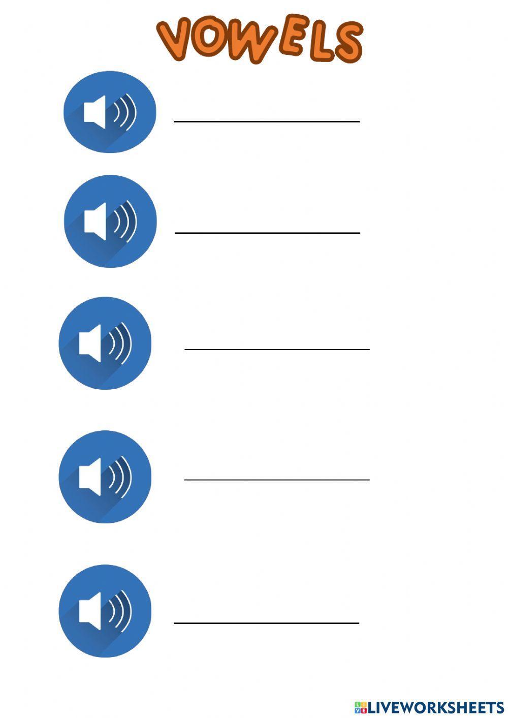 Las vocales en inglés-ejercicios