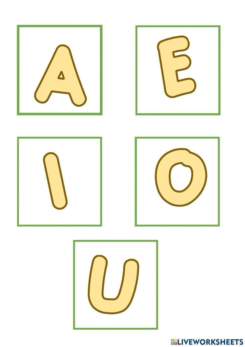 Las vocales en inglés-ejercicios