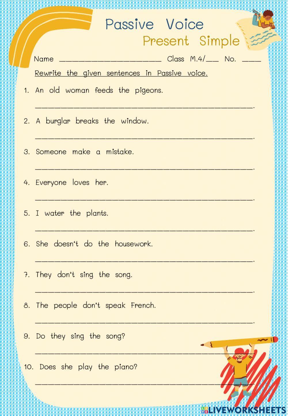 Passive Voice - Rewite Present Simple