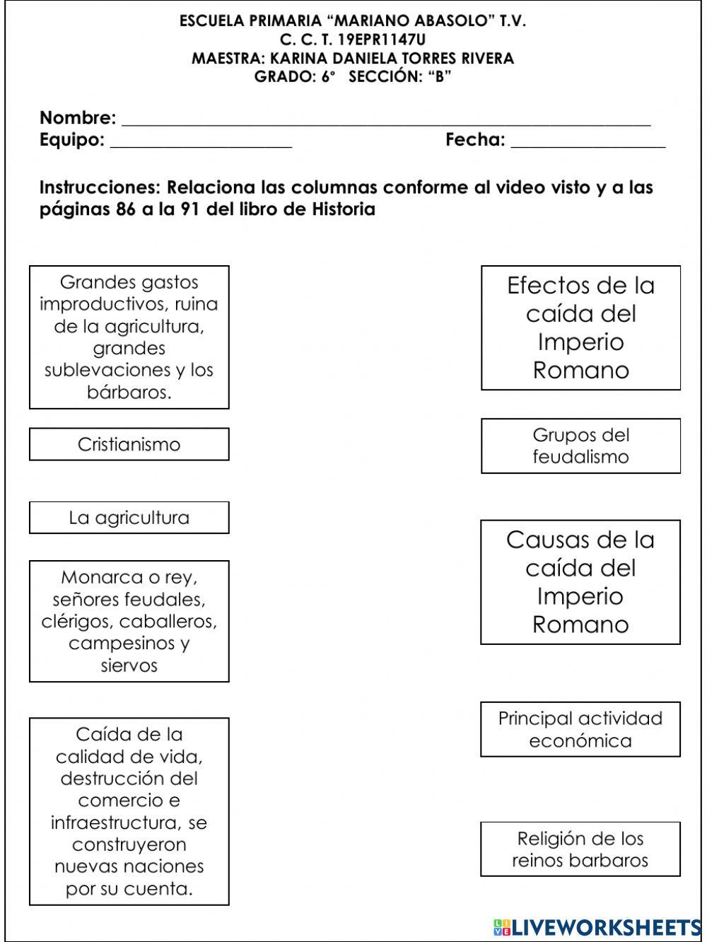 Imperio Romano y Feudalismo