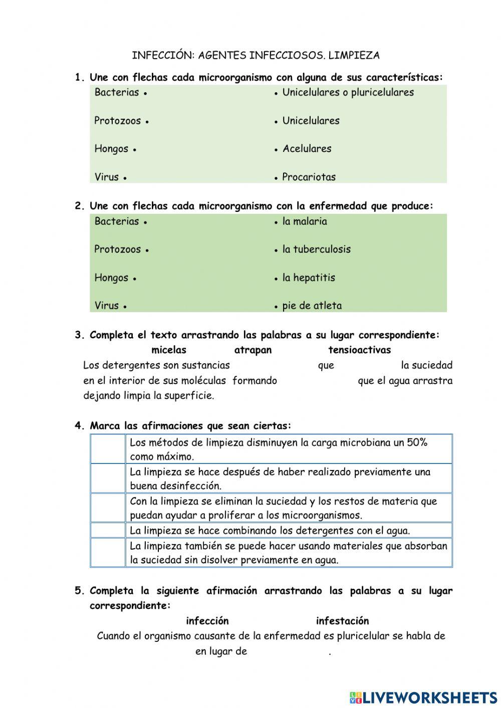 INFECCIÓN Y LIMPIEZA