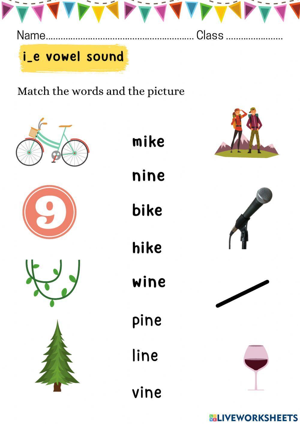 I-e long vowel sound