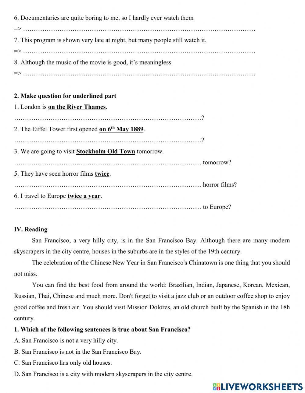 Group 5 - January test. 2021