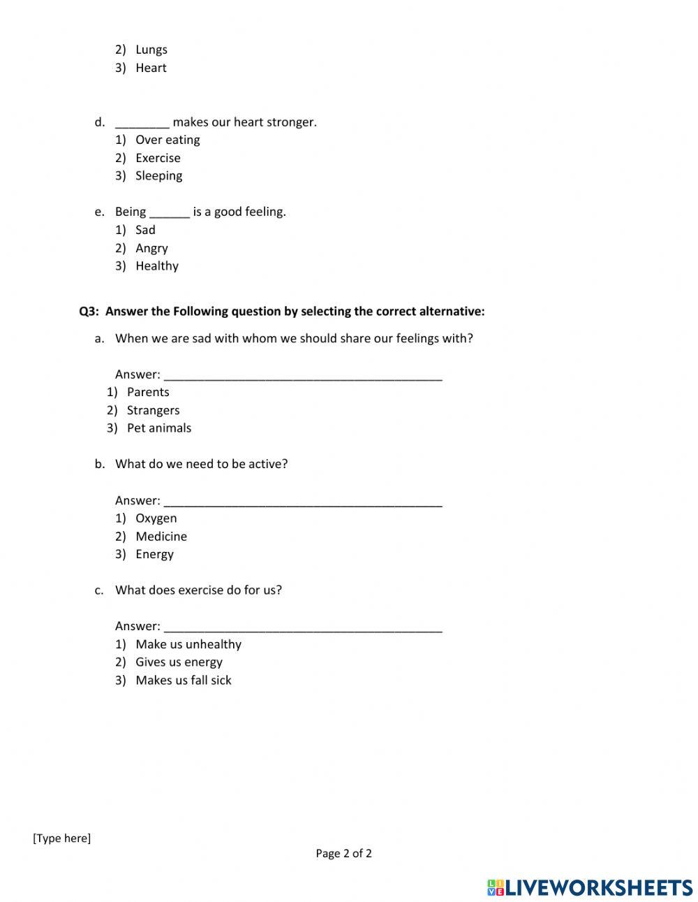 Review Worksheet Unit 5: Lesson 1, 2 and 3