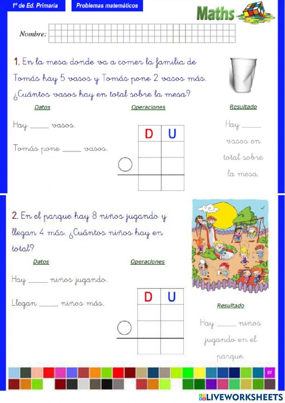 Problemas 1º primaria