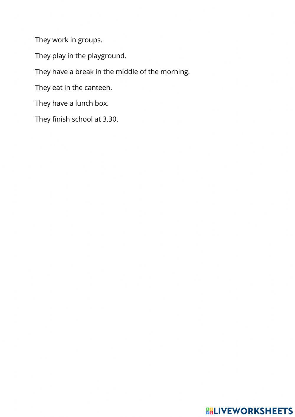 A British school day