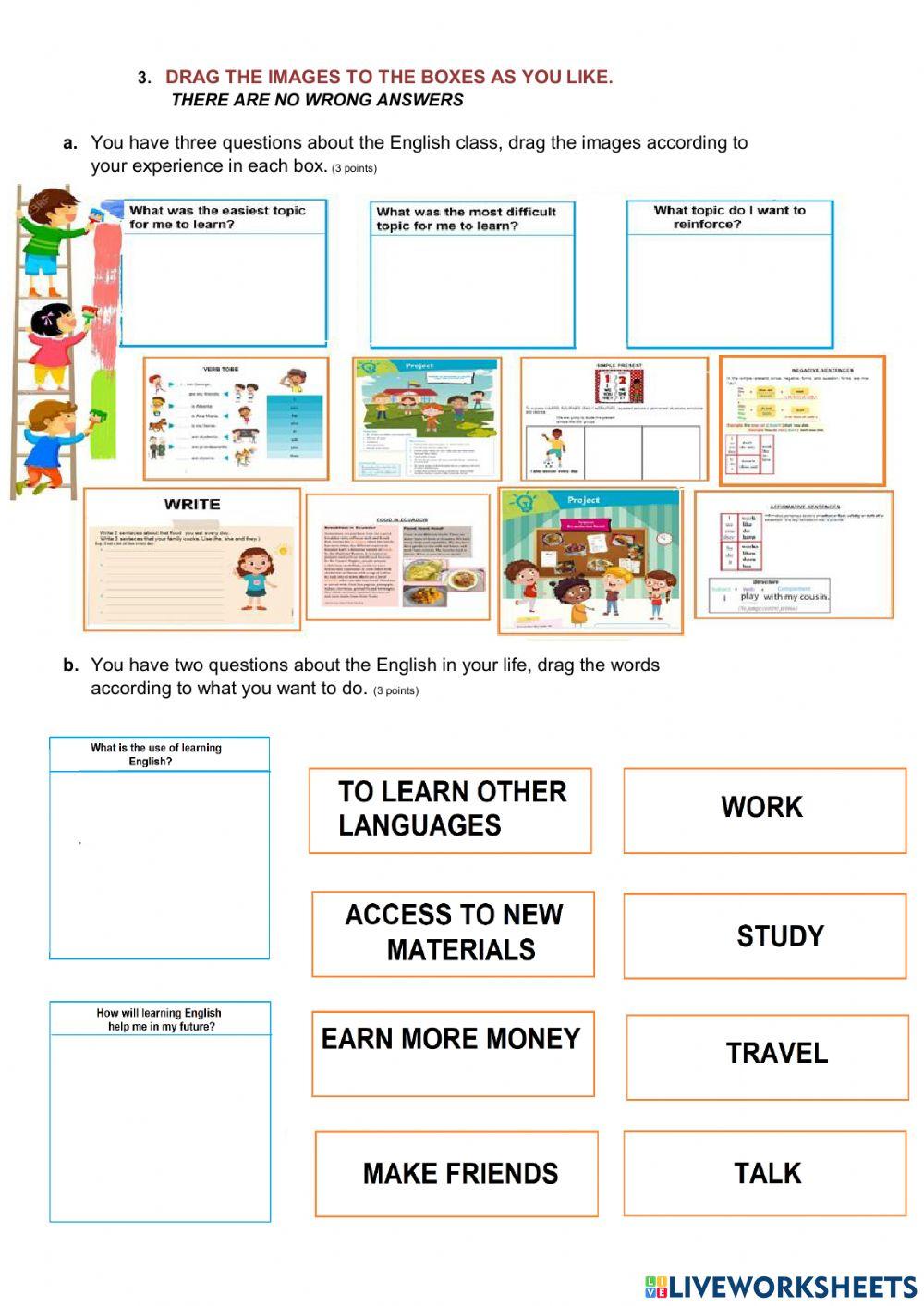 5th A - EVENING english examen first quimestral