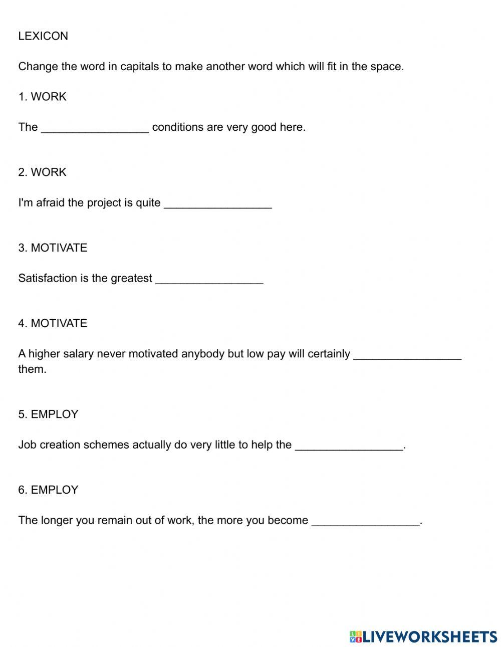 Lexicon - word formation