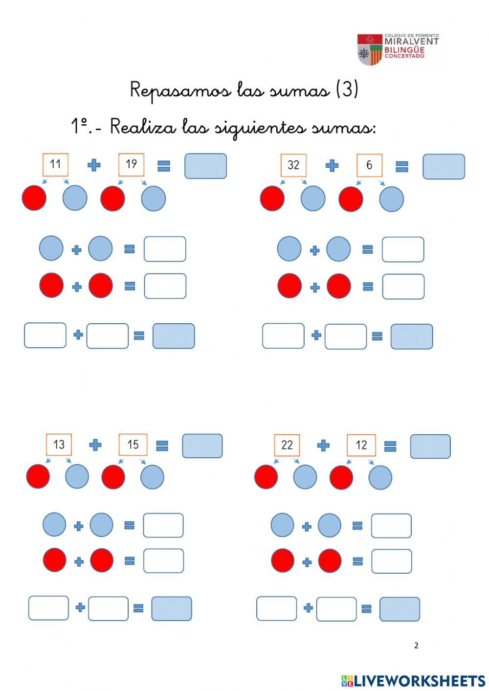 Repasamos las sumas 3