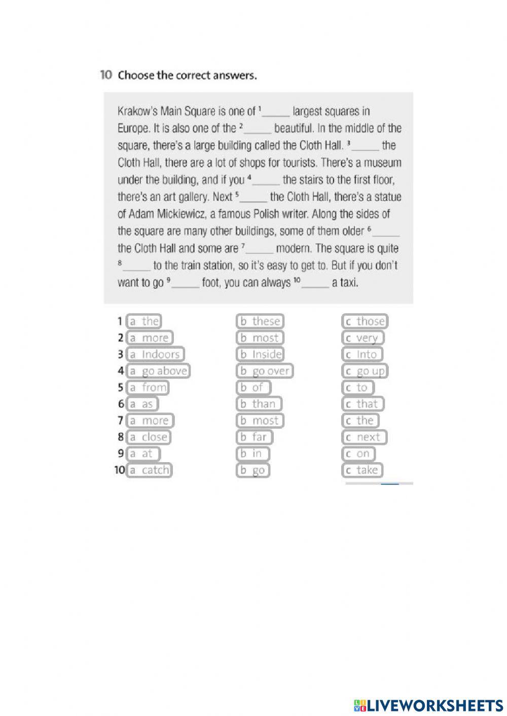 Comparative and superlative