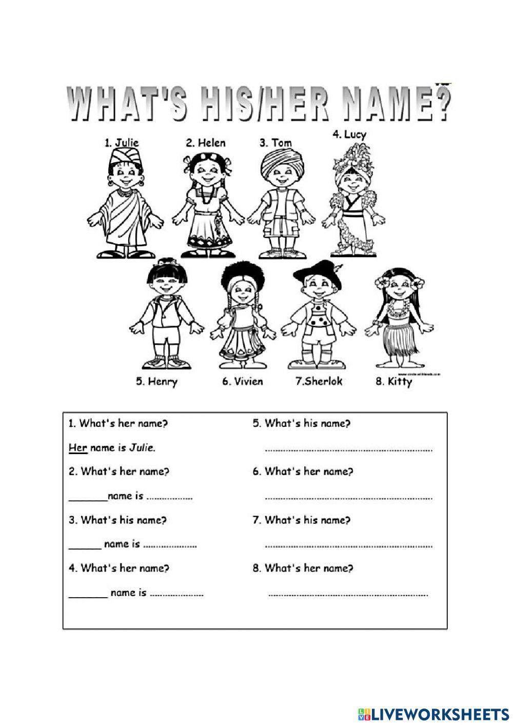 HIS-HER online exercise for | Live Worksheets