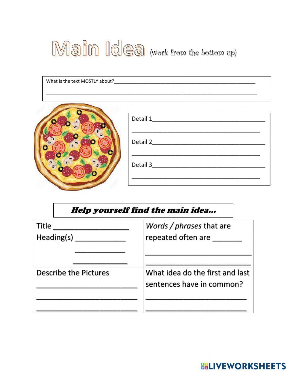 Main Idea Pizza Organizer