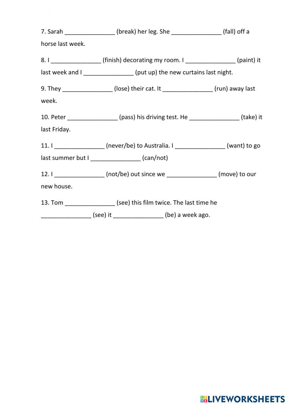 Past Simple vs Present Perfect