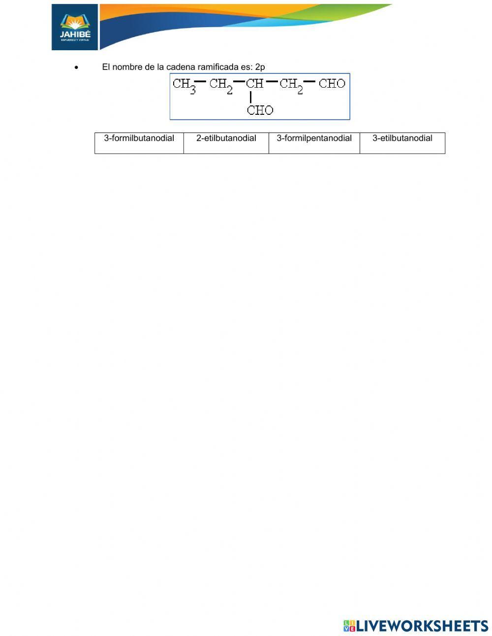 Examen química tercero bgu