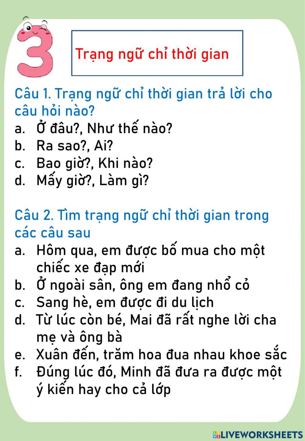 Phiếu bài tập tiếng việt 4 tuần 32
