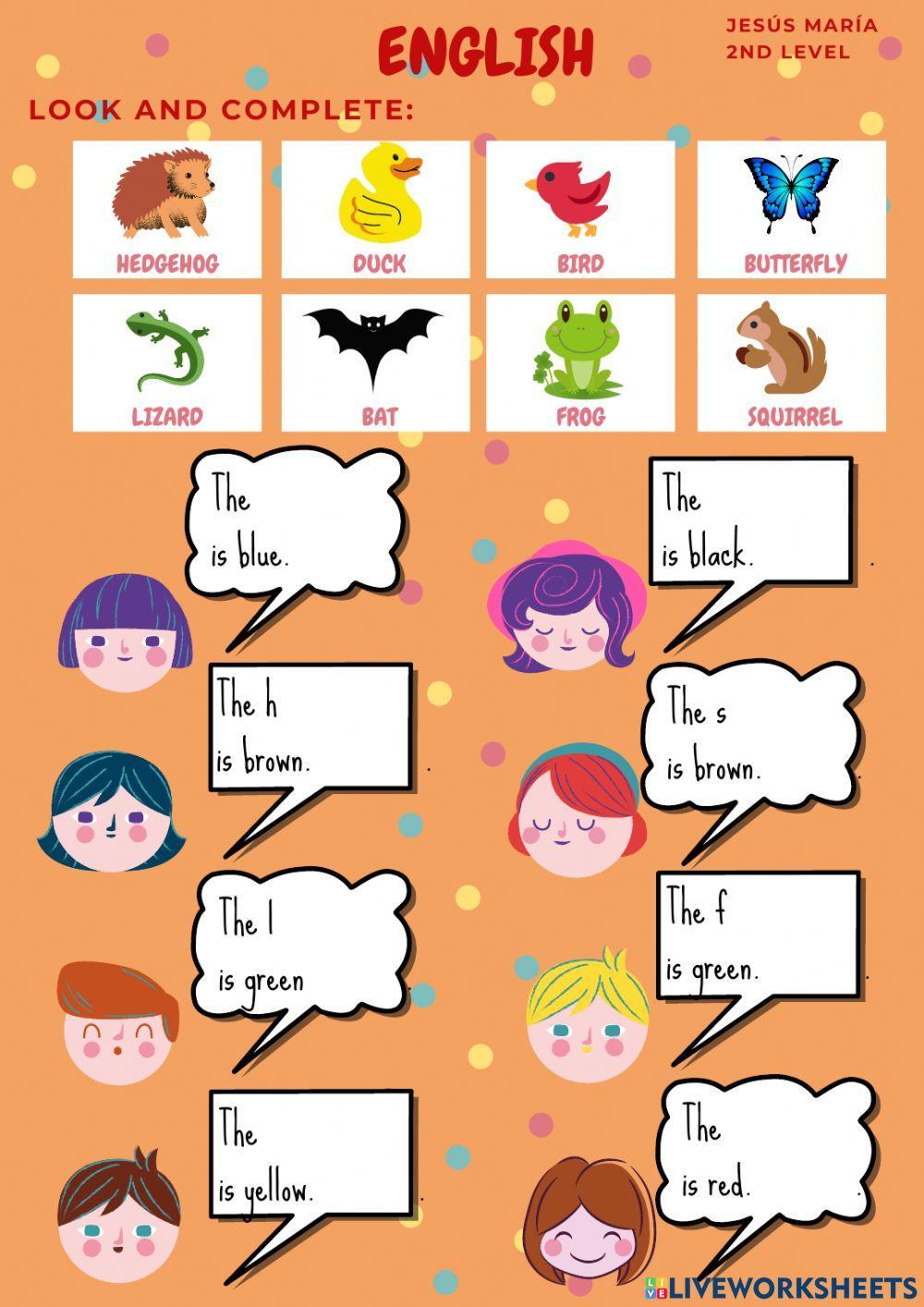 Forest animals and colours