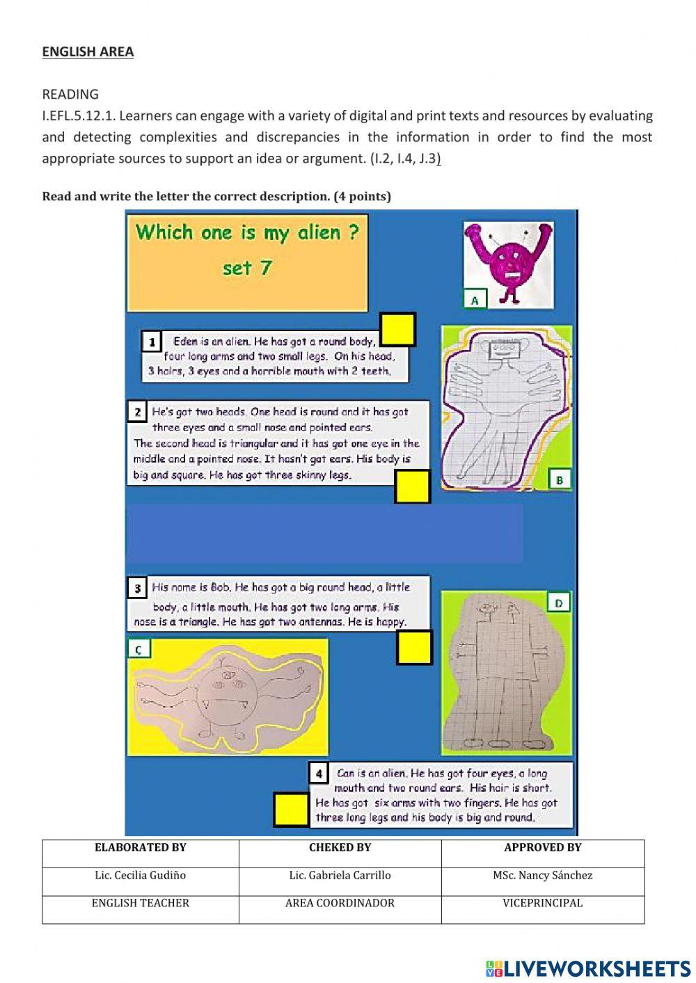 Ejercicios Online-First Evaluation-IQUIM-1st BGU-A