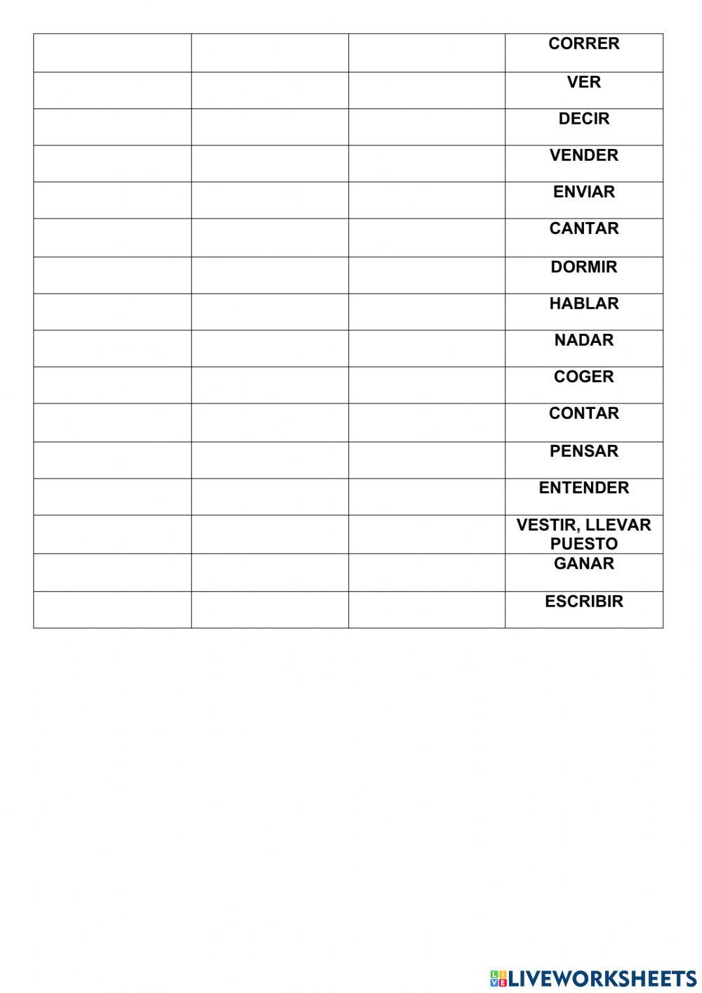 Irregular Verbs