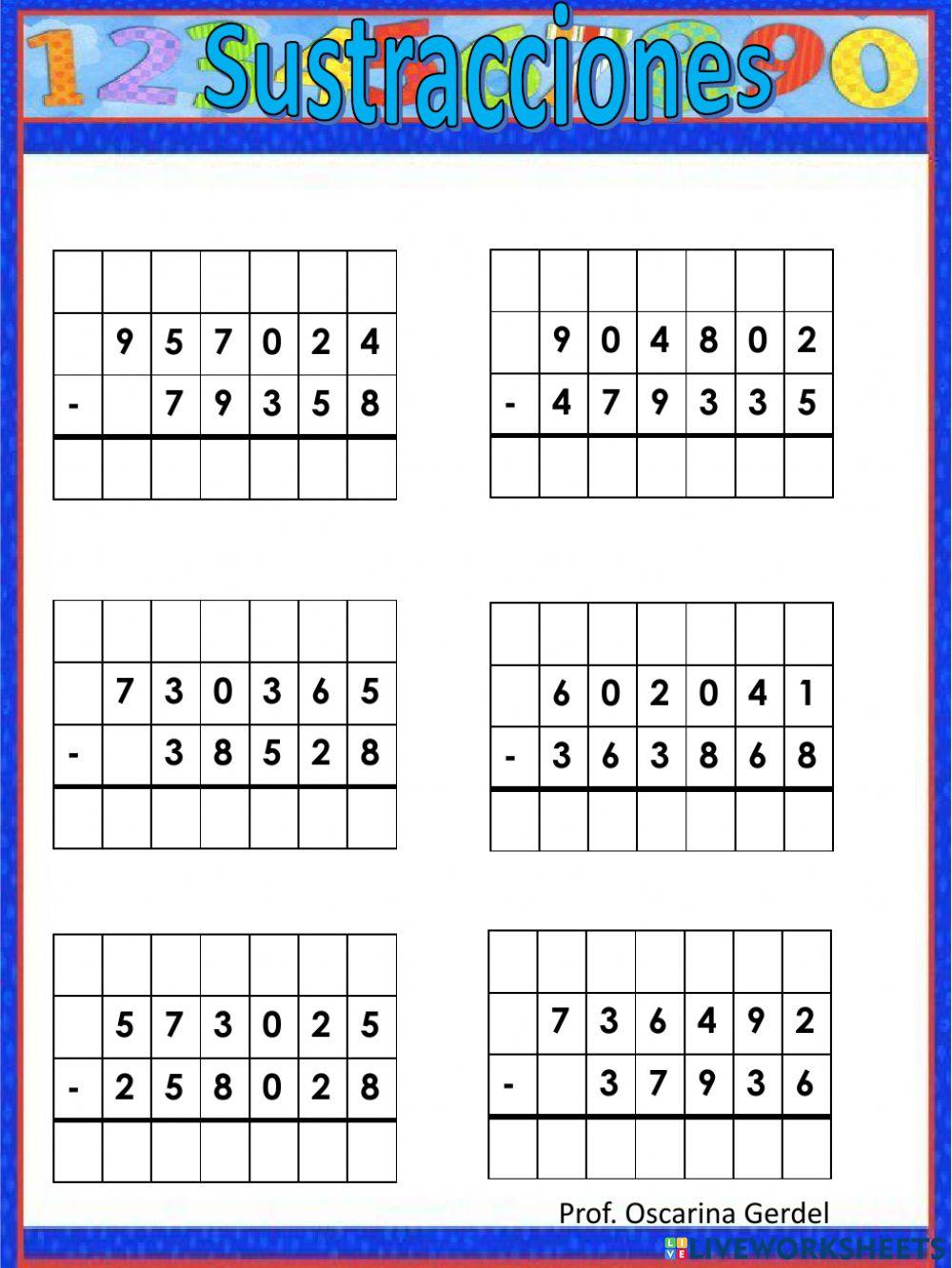 Sustracciones