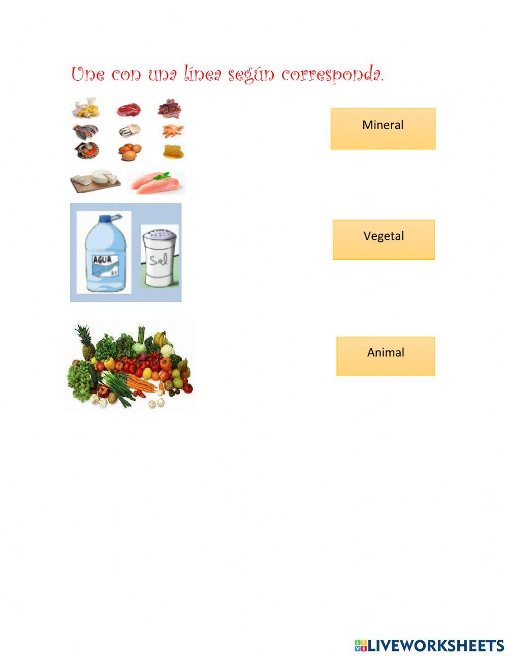 Alimentos segun su origen