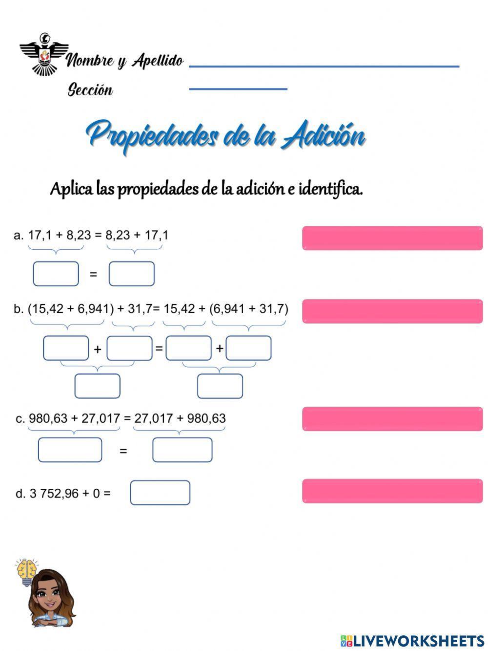 Propiedades de la Adición