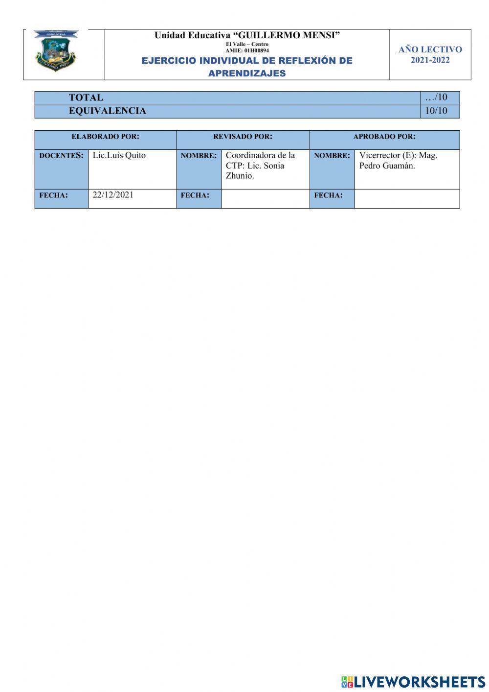 Examen de Anatomía NEE