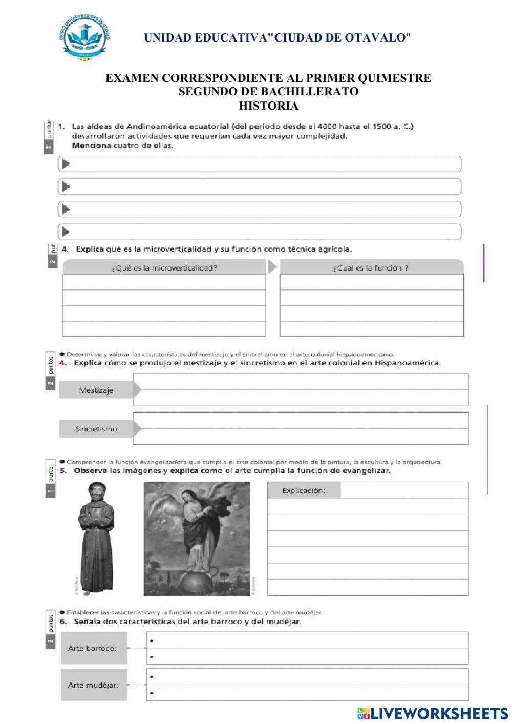 Examen primer quimestre