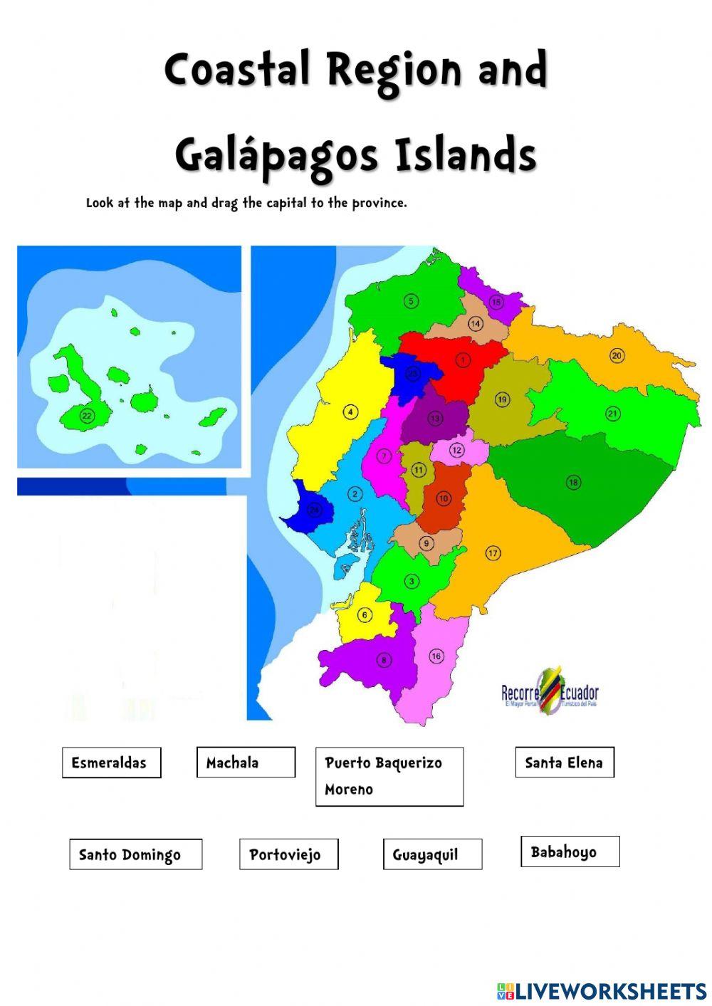 Coast and Galapagos Islands