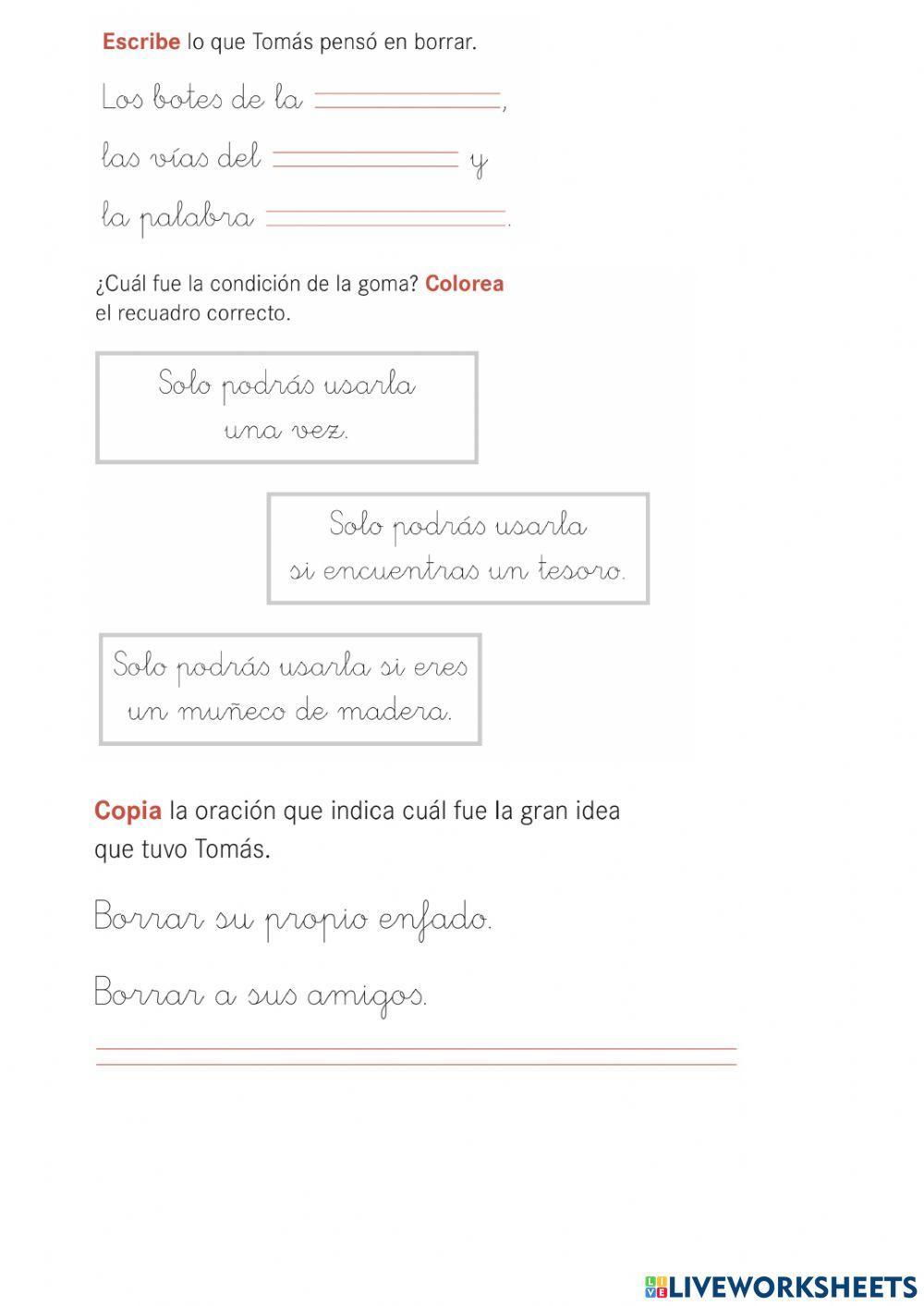 Tomás y la goma mágica