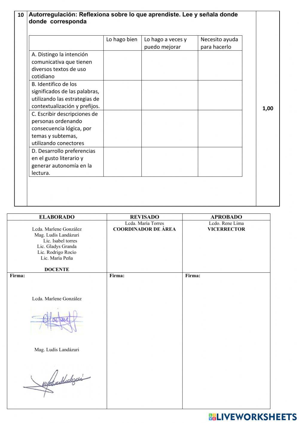 Examen lengua y literatura q1